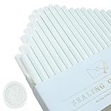 Mini Wachs Siegel Sticks, Tomgenrine Mini Klebepistole Abdichtung Wachs Sticks 36 pcs für Hochzeit Einladungen, Brief, Umschlag, Karten und Kunsthandwerk(Weiß）
