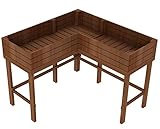 matrasa Eckhochbeet aus Fichtenholz - Hochbeet in L-Form für Kräuter & Gemüse 120x120x90cm