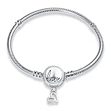 HappyStar Armkette Damen Silber 925, Damen Armband für Beads Charms，Kmpatibel Mit Pandora Charms.