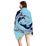HAXNOHEY Strandtuch Duschtuch Badetuch Groß Saunatuch Badeponcho Mikrofaser Badetuch Strandtuch Mikrofaser Personalisiert Sandfreie Strand Rosa Schwan M