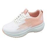 Laufschuhe Damen Sneaker, Sportschuhe Damen Turnschuhe Bequem Sneakers Atmungsaktives Joggingschuhe Leichte rutschfeste Walkingschuhe Fitness Running Shoes Dicke Sohle