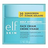 e.l.f. SKIN Holy Hydration! Face Cream, Broad Spectrum SPF 30 Sunscreen, Spendet Feuchtigkeit Und Macht Die Haut Geschmeidig, Ultra-Hydratisierend, Vegan & Tierversuchsfrei, 50 g
