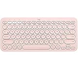 Logitech K380 Kabellose Bluetooth-Tastatur, Multi-Device & Easy-Switch Feature, Windows- und Apple-Shortcuts, PC/Mac/Tablet/Handy/Apple iOS+TV, Italienisches QWERTY-Layout - Rose