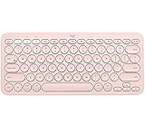 Logitech K380 Kabellose Bluetooth-Tastatur, Multi-Device & Easy-Switch Feature, Windows- und Apple-Shortcuts, PC/Mac/Tablet/Handy/Apple iOS+TV, Italienisches QWERTY-Layout - Rose