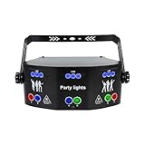 15 Eyes Discolicht Partylicht, LED RGB Licht Projektor DJ Disco Bühnenbeleuchtung DMX mit Fernbedienung, Lichteffekt Effektstrahler für KTV Familientreffen Geburtstag