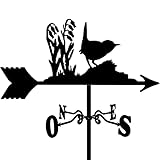 Wetterfahne, Tierwetterfahne, Metall, Vogel-Silhouette, Vintage-Fahne, für Außenbereich, Dach, Garten, Hof, Dekoration, Richtungsanzeiger