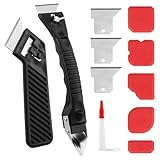 QWORK® 11-teilig Silikonentferner Werkzeug Set - Fugenkratzer & Fugenglätter - zur Entfernung und Erneuerung von Silikonfugen