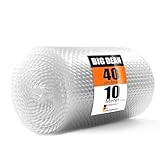 BigDean Premium Luftpolsterfolie Rolle 80 my 3-lagig 10m x 0,40m ideal als Verpackungsmaterial – extra starke & robuste Noppenfolie – Bubble Wrap Made in Germany