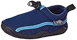 Sterntaler Badeschuhe Materialmix - Kinder Aquaschuhe schnelltrocknend - Jungen Schwimmschuhe mit Gummiband und Kordelstopper, bequeme Strand Slipper, marine, Größe 28