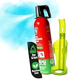 notlok Safety Work - 750g Feuerlöscher für Elektrobrände + Wandhalterung | Feuerlöschspray A F + Lithium-Batterien und Kfz-Akkus | Fettbrandlöscher - Feuerlöscher Schaum für Auto & Haushalt