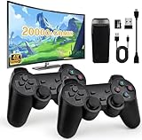 Retro Konsole Spielkonsole Game Stick, 21000+ Spielen Videospielkonsole mit 2 Gamepads, Retro Konsole Plug and Play Game Stick 4K HDMI, Spiele Geschenk für Erwachsene und Kinder Jungen (128G UP+)