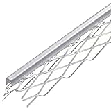PROTEKTOR 1007 Kantenprofil für den Innenputz 150cm, 25 Stück Silber 10mm Putzstärke, Innenputz Trockenbau, korrosionsbeständig
