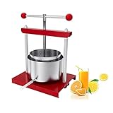 ACXIN 3L Obstpresse Edelstahl Weinpresse Saftpresse Manuell Fruchtpresse Apfelpresse Beerenpresse für Obstladen, Restaurants, Familienfeste, Selbstbrauen