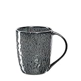 Leonardo Matera Keramik-Tasse 1 Stück, spülmaschinengeeignete Kaffee-Tasse, 1 mikrowellenfeste Tee-Tasse, Becher mit Glasur, grau 430 ml, 018563