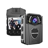 CAMMHD Bodycam 1440P 130° Weitwinkel 3000mAh kontinuierliche Aufzeichnung 8–10 Stunden Body Cam Wasserdicht Infrarot-Nachtsicht Geeignet für Polizei Feuerwehr usw（Nicht Karte）