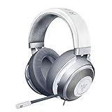 Razer Kraken Gaming-Headset: Leichter Aluminiumrahmen, einziehbares geräuschisolierendes Mikrofon, für PC, PS4, PS5, Switch, Xbox One, Xbox Series X & S, Handy, 3,5 mm Klinkenstecker, Quecksilberweiß