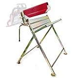 Wiltec Sägebock verzinkt klappbar, 88x71x96 cm, mit Kettensägenhalter und Zwangsführung, Holzsägebock für Brennholz, bis 120 kg