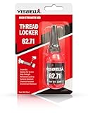 Visbella Schraubensicherung Locktight Schraubenkleber Schraubensicherung Kleber Anaerober Klebstoff für Abdichten und Verriegeln 10ML (Hochfest Rot 62.71)