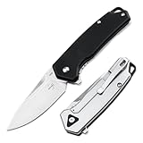 BÖKER PLUS® Gemtek Black G10 - Taschenmesser mit Flipper - Tactical Framelock Folder Knife - Einhandmesser mit D2 Droppoint Klinge legal - 1 Hand Klappmesser taktisch mit G10 Griff schwarz & Clip