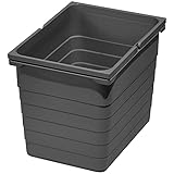 eins2vier Abfallsammler Höhe: 310 mm Volumen 17 Liter 230 x 306 mm dunkelgrau 5060 Mülleimer Abfalleimer Abfalltrenner von SOTECH