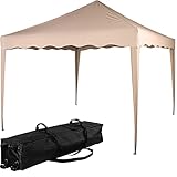 INSTENT Pavillon 3 x 3 m Basic wasserdicht UV Schutz 50+, Champagner