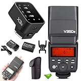 Godox V350S TTL Flash+X3-S Trigger for Sony 2.4G Gn36 1/8000S HSS 500 Full Power 0.1S-1.7S Recycle W/2000Mah Rechargeable Battery Speedlite for Sony A7Riii A7Rii A7R A58 A99 Ilce6000L A77Ii Rx10 A9