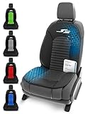 Walser Car Comfort Auto-Sitzauflage S-Race, Sitzkissen-PKW, Universal Sitzschoner, Vordersitze, Sitzunterlage- schwarz