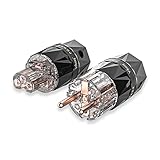 Viborg VE503+VF503 Reines Kupfer HiFi Schukostecker Netzstecker+High End Audio Kaltgerätestecker IEC Stecker Für Kabel Mit Maximal 18mm Aussendurchmesser