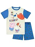 Peppa Wutz Schlafanzug Jungen I George Wutz Schlafanzug Kinder I George Wutz und Dinosaurier Schlafanzug I Weiche Baumwolle Pyjamas Offizielles Merchandise Mehrfarbig 110