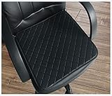 Stuhlkissen, Leder-Stuhlkissen for Esszimmer, Büro, Computerstühle, Kissen – rutschfestes, wasserdichtes, langlebiges Sitzkissen for den Innen- und Außenbereich, Auto-Lederpolster(Black,50*50cm)