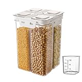 Nuytghr Auslaufsicherer Eimer für Getreide, versiegelter Lebensmittelbehälter, 2400 ml, 3000 ml, Spender für trockene Lebensmittel, Küchenaufbewahrung für Zuhause, Restaurant, ABS-Silikon-Material