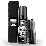 Nuke Guys Auto Polsterreiniger Set | 150ml Polsterschaum + weiche Textilbürste + Mikrofasertuch | Zur effizienten Reinigung von Autositzen Autoteppichen & Dachhimmel | Für Polster Textil Leder