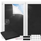 Herboom Verdunklungsrollo Ohne Bohren 300x150cm, Fenster Verdunkelung, Tragbare Reise Verdunkelungsrollo, Verdunklungsstoff Rollo Verdunkelung, Blackout, Sonnenschutz, Freischnitt