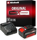 Original Einhell Starter Kit 4,0 Ah Akku und Ladegerät Power X-Change (Li-Ion, 18 V, 75 min Ladezeit, passend für alle Power X-Change Geräte) 1er Pack