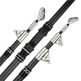 SparklWLeaf 2,1–4,5 m Carbon-Angelrute, 50 kg Oben, superharte Langstrecken-Schwerfisch-Wurf-Schussrute, Teleskop-Meerboot-Fihsing-Stange zum Angeln(Pulley Style,3.0Meter)