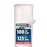 Verpackungsschaum Rolle 1m x 125m | 125m² Verpackungsmaterial 1mm PE-Schaum | Ideales Füllmaterial für Pakete & Umzugsmaterial als Möbelschutz | Schaumfolie als Polstermaterial