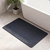 RANJIMA rutschfeste Badematte, 40x60 cm Badevorleger in Shaggy Optik Absorbierende Badezimmerteppich Waschbar Duschvorleger für Badewannen Duschmatte für Badezimmer Badewanne Duschraum im Außenbereich