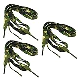 Toyvian 3 Paar Polyester Schnürsenkel Camouflage Muster 120cm Langlebig Farbecht Sportliche Ersatzsenkel für Freizeitschuhe Sneakers