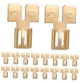 Warmhm 50 Stück Schnellverbinder Doppelte Flachstecker aus Messing Schnelle Trennklemmen für Kabel und Elektrische Leitungen Langlebig Vibrationsbeständig Vielseitig für Auto und