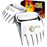 Fleischkrallen Fleischzerkleinerer Zum Grillen - Perfekt zerkleinertes Fleisch, Die Bärenkrallen Die Sie Brauchen - Beste Pulled Pork Meat Claws x 2 Für Barbeque, Smoker, Grill (Robustes Metall)