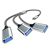 NEUTYPECHIC USB C Splitter 1 zu 3, Adapter Tipo C Stecker zu USB A 2.0 Buchse Kabel, USB y Kabel für OTG, Datenübertragung, Port Extender Power Verteiler für MacBook, Pro iMac PS4 Surface PC Samsung