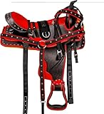 DEEN ENTERPRISES Classic Barrel Racing handgefertigter Western-Sattel aus Synthetik, leicht, Rennsattel, Trail-Rennsattel, Größe 43,2 cm, Sitz erhältlich