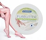 VITAWOHL | Reichhaltige Fußbutter für beanspruchte Füße | Fußpflege mit Vitamin E, Sheabutter und Glycerin | Aus trocken und rau wird weich und zart | 250ml | Made in Germany