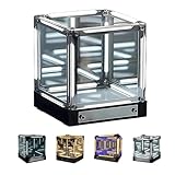 Dewppxi Infinity Mirror Nachtlicht, 4D Led Würfel mit Unendlichem Raum-Abgrund-Licht und Touch-Dimmfunktion, Wiederaufladbares LED-Hyperwürfel-Nachtlicht für Gaming-Setups und Raumgestaltung (A)