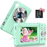 1080P Digitalkamera Fotokamera 44MP Fotoapparat mit 16X Digitalzoom Bildstabilisierung LED Fill Light Selfie Kamera Tragbare Kompaktkamera Vlogging Digitalkamera für Kinder Teenager Anfänger