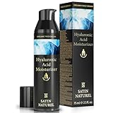 Satin Naturel Feuchtigkeitscreme Gesicht 75ml – Mit Bio Aloe Vera, Hyaluron, Arganöl, Squalane & Jojobaöl, Vegan, Natürliche Pflege für Gesichtspflege Routine