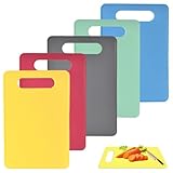 HAYGEM 5 Stück Ungiftige und Geruchlose Schneidebrett, BPA-Frei, Schneidebrett Kunststoff für Verwendung im Freien Geeignet Sind, Spülmaschinenfeste Frühstücksbrettchen für Gemüse, Obst, Fleisch