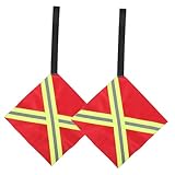 ibasenice 2 Stück Teiliges Reflektierendes Kajak-sicherheitsflaggen Wetterfestem Befestigungsband Rote Warnflagge für Kajak- Kanu Bootsabschleppung Erhöhte Sichtbarkeit bei Nacht Wasser