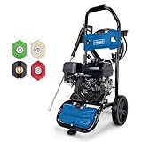 Scheppach Benzin-Hochdruckreiniger HCP5000 | 4 Düsenaufsätze, Reinigungslanze, Düsenreinigungsnadel und 9,2m Schlauch | 241 Bar Druck | 4,3 kW - 5,9PS Benzin-Motor | 570 L/h