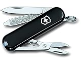 Victorinox Schweizer Mini Taschenmesser Classic SD, Swiss Army Knife, Schlüsselanhänger, 7 Funktionen, Klinge, klein, Nagelfeile, Schraubendreher